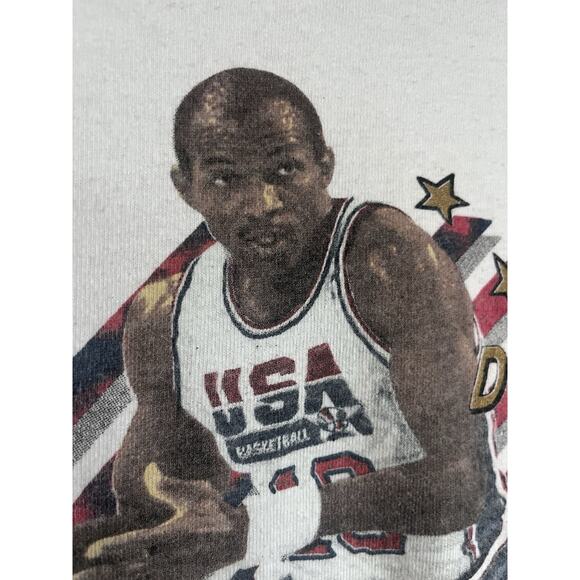 Vintage Clyde Drexler 90s 1992 USA Olympic USA Basketball Dream Team T-Shirt XL - Picture 10 of 14